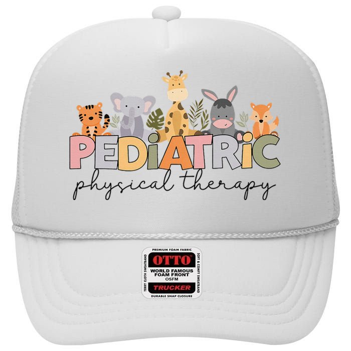 Pediatric Physical Therapy Therapist Pt Crew Safari Animals High Crown Mesh Back Trucker Hat