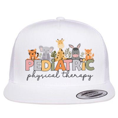 Pediatric Physical Therapy Therapist Pt Crew Safari Animals Flat Bill Trucker Hat