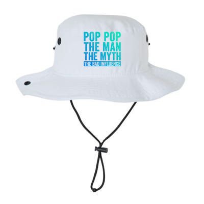 Pop Pop The The Myth The Bad Influence Funny Dad Gift Legacy Cool Fit Booney Bucket Hat