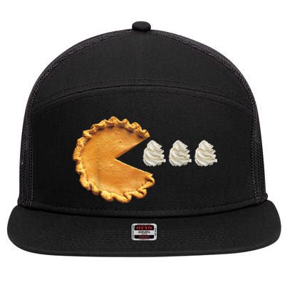 Pumpkin Pie Thanksgiving 7 Panel Mesh Trucker Snapback Hat