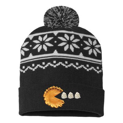 Pumpkin Pie Thanksgiving USA-Made Snowflake Beanie