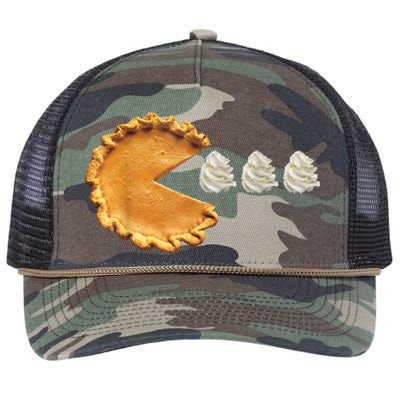 Pumpkin Pie Thanksgiving Retro Rope Trucker Hat Cap