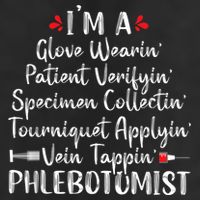 Phlebotomist Phlebotomy Technician Funny Nurse Clinical 7 Panel Mesh Trucker Snapback Hat