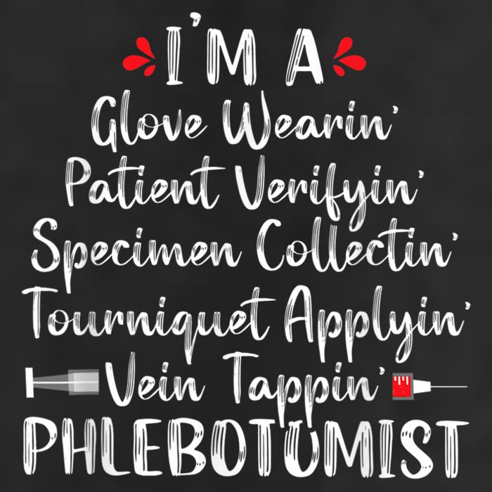 Phlebotomist Phlebotomy Technician Funny Nurse Clinical 7 Panel Mesh Trucker Snapback Hat