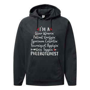 Phlebotomist Phlebotomy Technician Funny Nurse Clinical Performance Fleece Hoodie