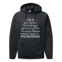 Phlebotomist Phlebotomy Technician Funny Nurse Clinical Performance Fleece Hoodie