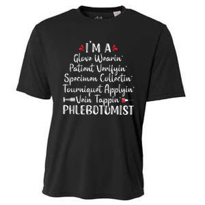 Phlebotomist Phlebotomy Technician Funny Nurse Clinical Cooling Performance Crew T-Shirt