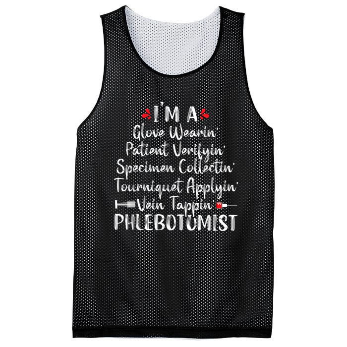 Phlebotomist Phlebotomy Technician Funny Nurse Clinical Mesh Reversible Basketball Jersey Tank