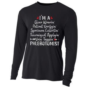 Phlebotomist Phlebotomy Technician Funny Nurse Clinical Cooling Performance Long Sleeve Crew