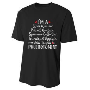 Phlebotomist Phlebotomy Technician Funny Nurse Clinical Performance Sprint T-Shirt