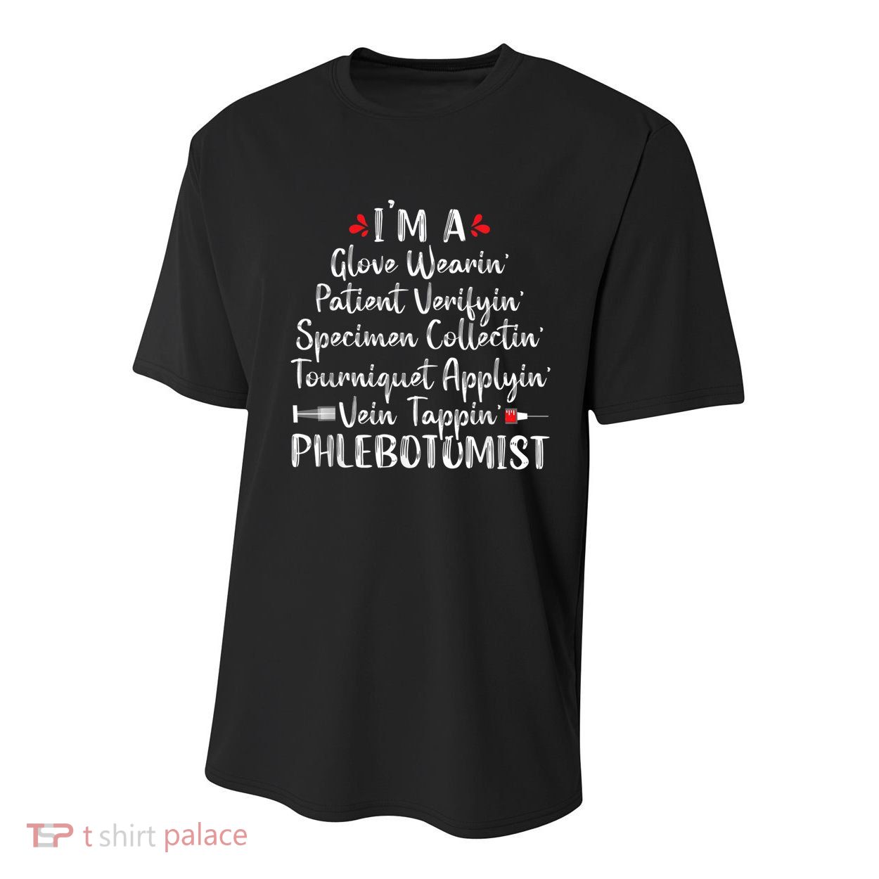 Phlebotomist Phlebotomy Technician Funny Nurse Clinical Youth Performance Sprint T-Shirt