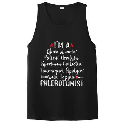 Phlebotomist Phlebotomy Technician Funny Nurse Clinical PosiCharge Competitor Tank