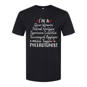 Phlebotomist Phlebotomy Technician Funny Nurse Clinical Softstyle CVC T-Shirt