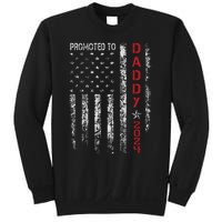 Patriotic Promoted To Daddy Est 2024 First Time Dad Sweatshirt