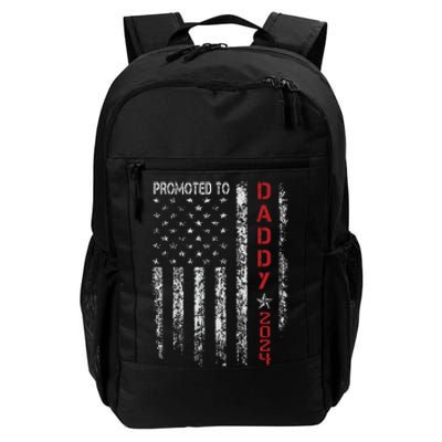 Patriotic Promoted To Daddy Est 2024 First Time Dad Daily Commute Backpack