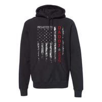 Patriotic Promoted To Daddy Est 2024 First Time Dad Premium Hoodie