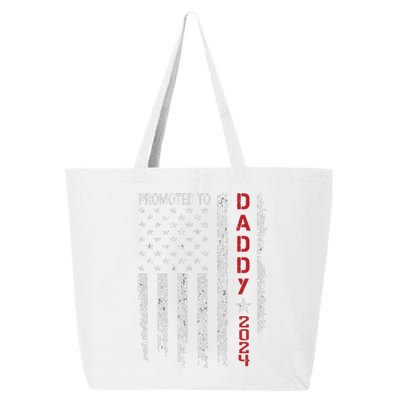 Patriotic Promoted To Daddy Est 2024 First Time Dad 25L Jumbo Tote