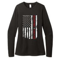 Patriotic Promoted To Daddy Est 2024 First Time Dad Womens CVC Long Sleeve Shirt