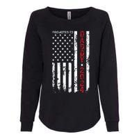 Patriotic Promoted To Daddy Est 2024 First Time Dad Womens California Wash Sweatshirt