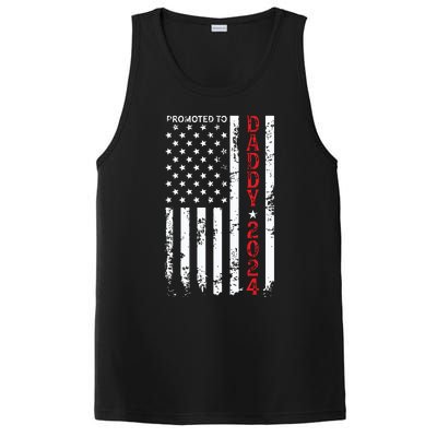 Patriotic Promoted To Daddy Est 2024 First Time Dad PosiCharge Competitor Tank