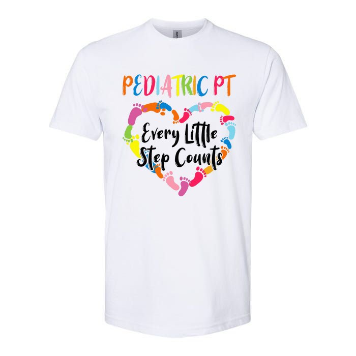 Pediatric Physical Therapy PT Every Little Step Counts Softstyle CVC T-Shirt