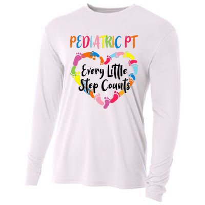 Pediatric Physical Therapy PT Every Little Step Counts Cooling Performance Long Sleeve Crew