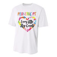 Pediatric Physical Therapy PT Every Little Step Counts Performance Sprint T-Shirt