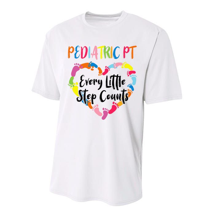 Pediatric Physical Therapy PT Every Little Step Counts Performance Sprint T-Shirt