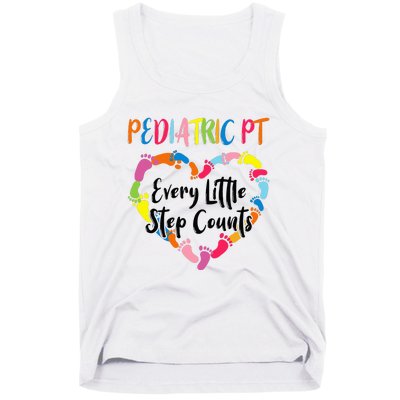 Pediatric Physical Therapy PT Every Little Step Counts Tank Top