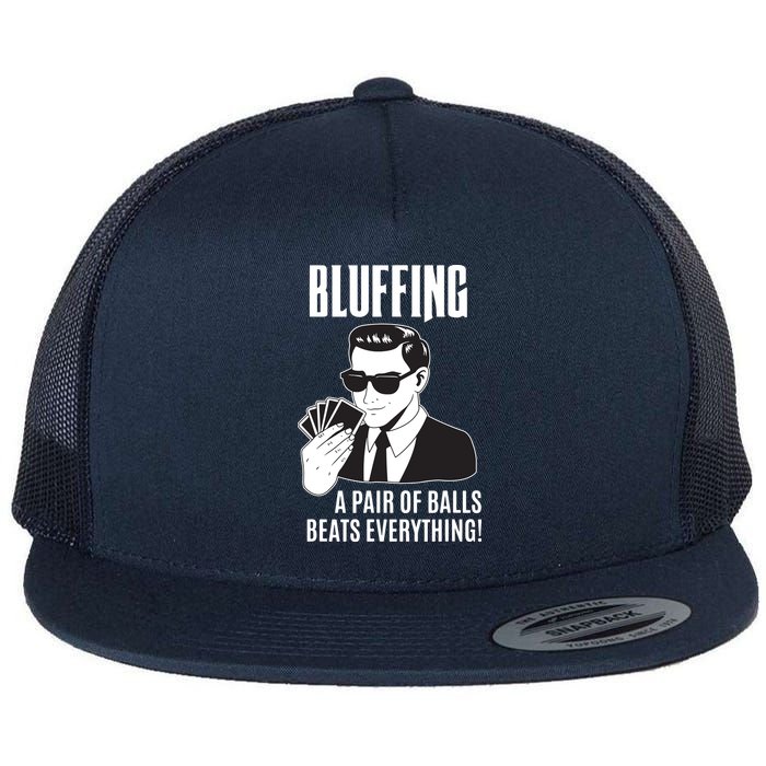 Poker Player Texas Hold'Em Night Bluffing Funny Poker Flatbill Hat