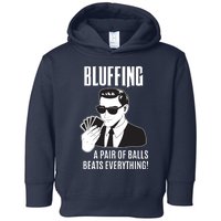 Poker Player Texas Hold'Em Night Bluffing Funny Poker Toddler Hoodie