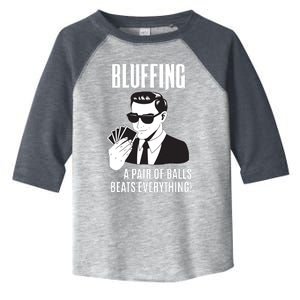 Poker Player Texas Hold'Em Night Bluffing Funny Poker Toddler Fine Jersey T-Shirt