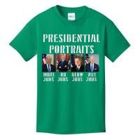 Presidential Portraits Trump More Jobs Obama No Jobs Bush Kids T-Shirt