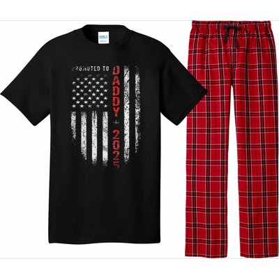 Patriotic Promoted To Daddy Est 2025 First Time Dad Pajama Set