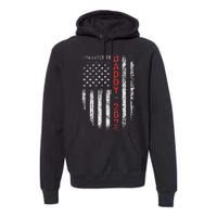 Patriotic Promoted To Daddy Est 2025 First Time Dad Premium Hoodie