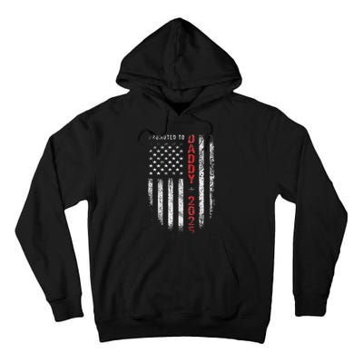 Patriotic Promoted To Daddy Est 2025 First Time Dad Tall Hoodie