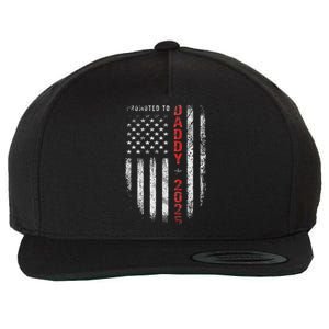 Patriotic Promoted To Daddy Est 2025 First Time Dad Wool Snapback Cap