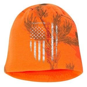 Patriotic Promoted To Daddy Est 2025 First Time Dad Kati - Camo Knit Beanie