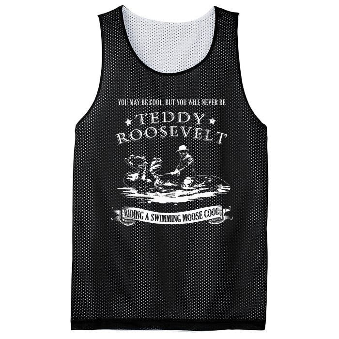 Progressive Party Teddy Riding Moose Cool Teddy Roosevelt Mesh Reversible Basketball Jersey Tank