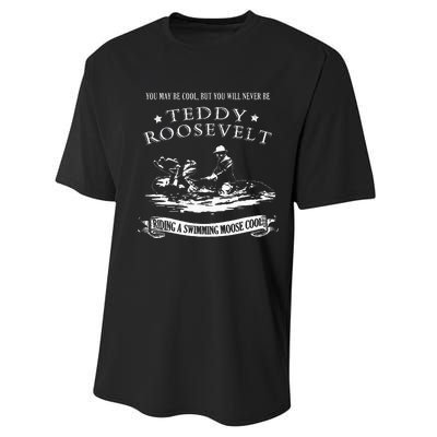 Progressive Party Teddy Riding Moose Cool Teddy Roosevelt Performance Sprint T-Shirt