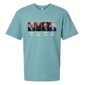 Presidential Portraits Trump More Jobs Obama No Jobs Bush Sueded Cloud Jersey T-Shirt