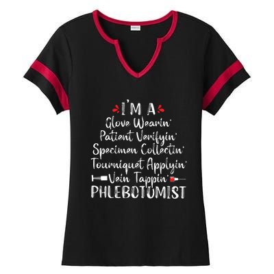 Phlebotomist Phlebotomy Technician Funny Nurse Clinical Ladies Halftime Notch Neck Tee