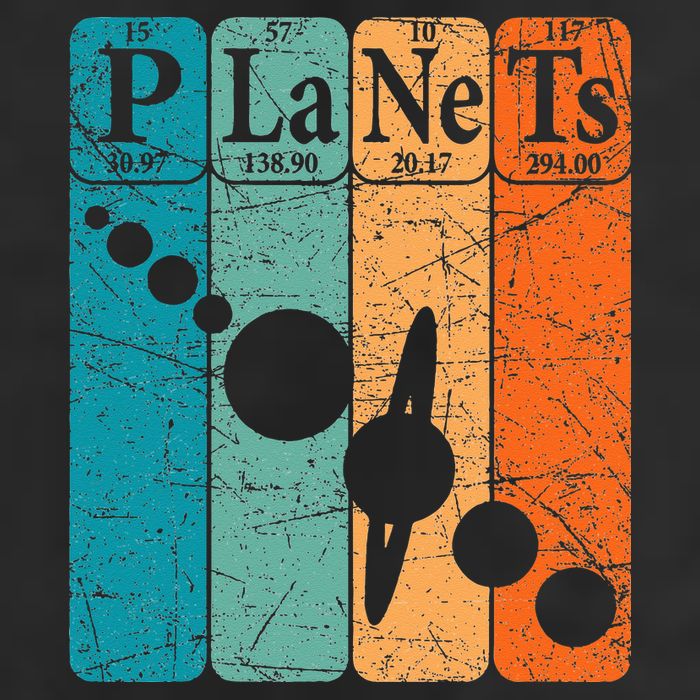 Planets Periodic Table Elements Solar System Planets Cool Comfort Performance Bucket Hat