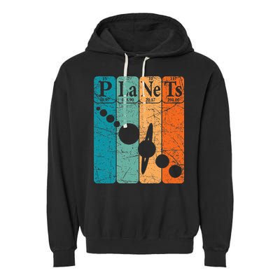 Planets Periodic Table Elements Solar System Planets Garment-Dyed Fleece Hoodie