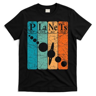 Planets Periodic Table Elements Solar System Planets T-Shirt