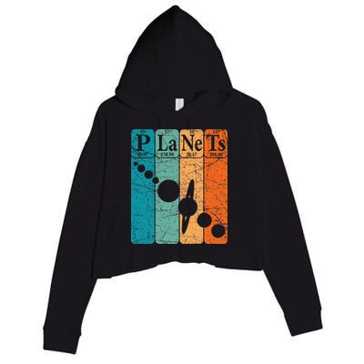 Planets Periodic Table Elements Solar System Planets Crop Fleece Hoodie