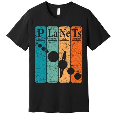 Planets Periodic Table Elements Solar System Planets Premium T-Shirt