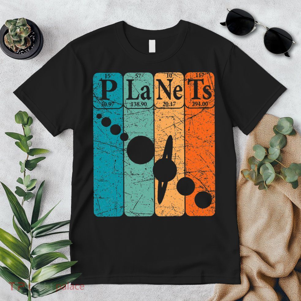 Planets Periodic Table Elements Solar System Planets Premium T-Shirt