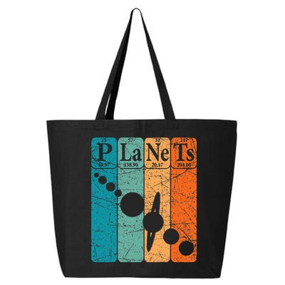Planets Periodic Table Elements Solar System Planets 25L Jumbo Tote