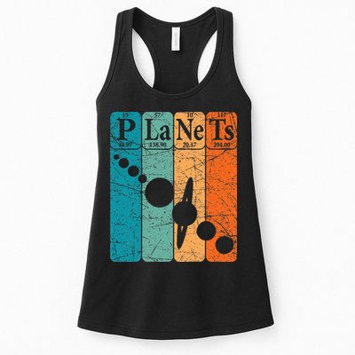 Planets Periodic Table Elements Solar System Planets Womens Tank Top